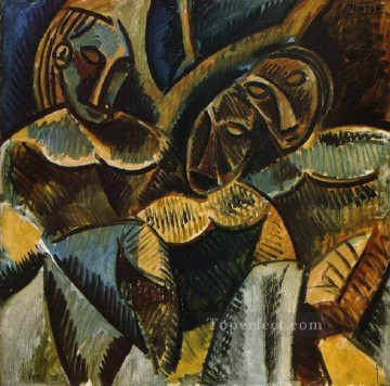 Tres mujeres bajo un árbol 1907 cubista Pablo Picasso Pinturas al óleo